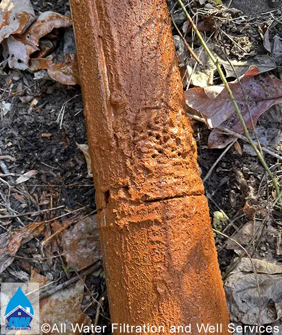 Old well pump this is what it looks like if you have heavy iron in your well