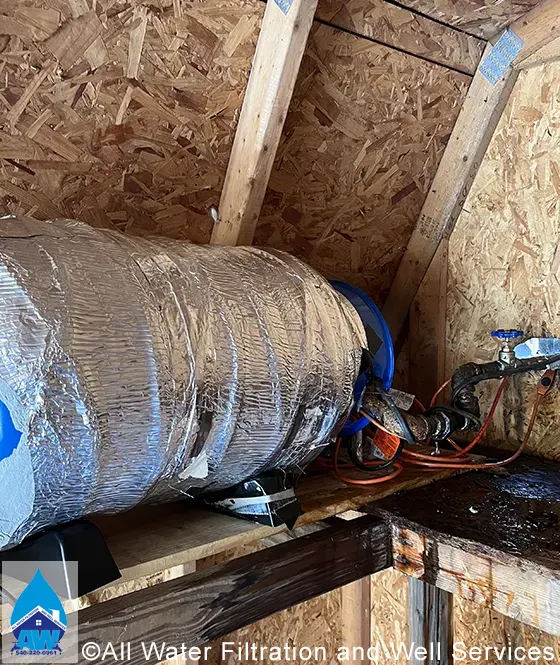 Before - Water Pressure Tank in Shed