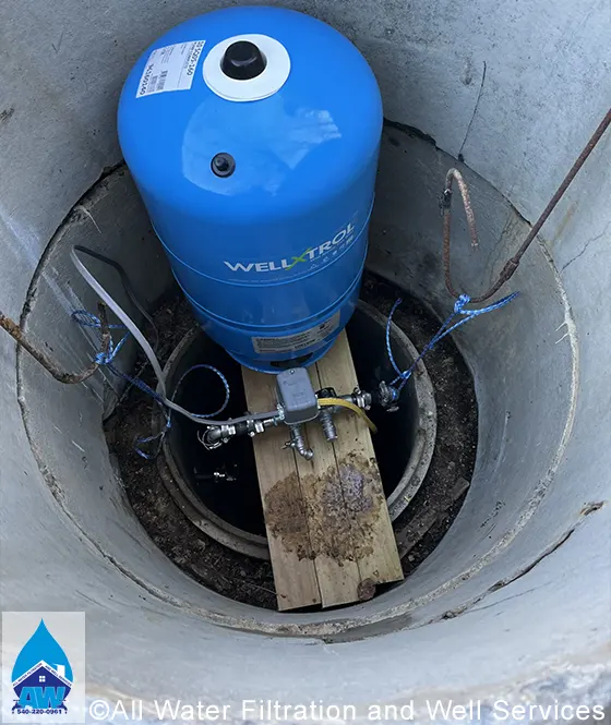 Moving a pressure tank from a shed to a well